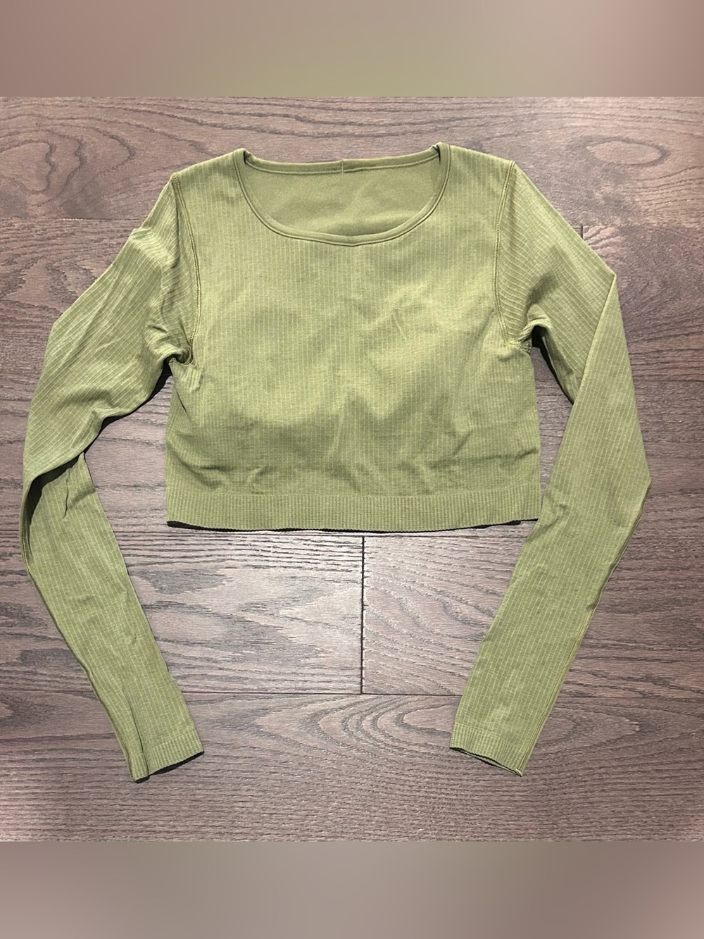 Lululemon Size 10 Ebb to Street Long Sleeve Crop Top